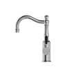 York Basin Mixer Hook Spout With Black Porcelain Lever