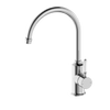 York Kitchen Mixer Gooseneck Spout With White Porcelain Lever