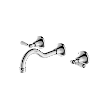 York Wall Basin Set With Metal Lever