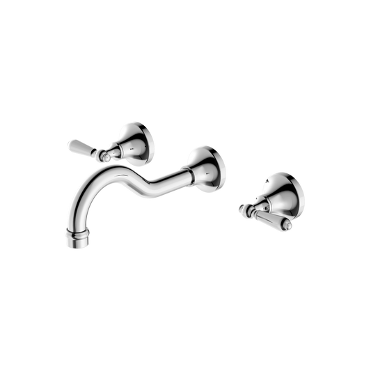 York Wall Basin Set With Metal Lever