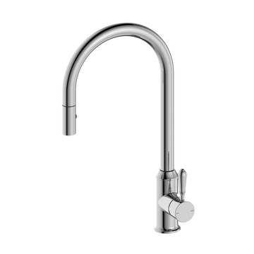 York Pull Out Sink Mixer With Vegie Spray Function With Metal Lever