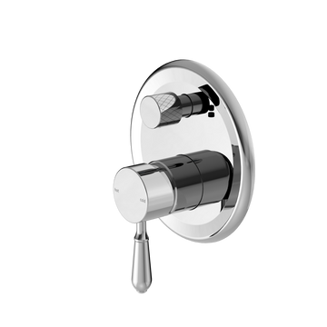 York Shower Mixer With Divertor With Metal Lever