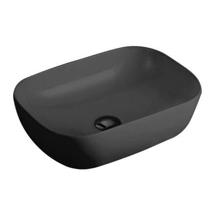 Ultra Slim Gloss Black Fine Ceramic Basin