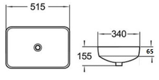 Gloss White – Inserted Basin