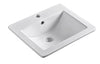 Gloss White – Inserted, Semi Recess Basin