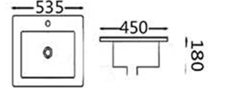 Gloss White – Inserted, Semi Recess Basin