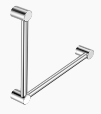 Mecca Care 32MM Ambulant Toilet Grab Rail 90 Degree 450x450MM