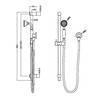 York Shower Rail With Metal Hand Shower