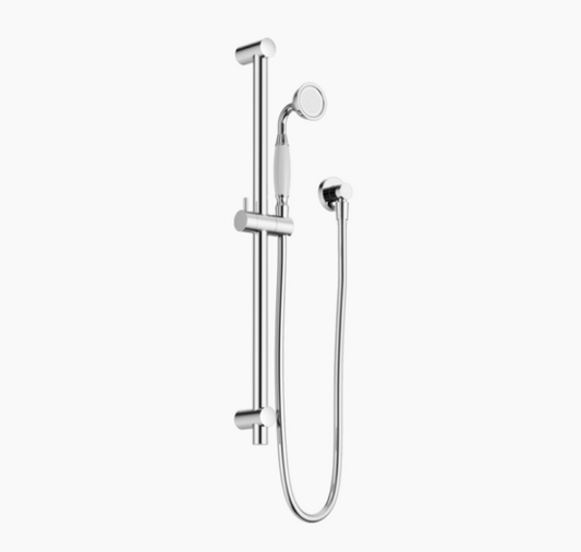 York Shower Rail With White Porcelain Hand Shower