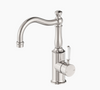 York Basin Mixer Hook Spout With White Porcelain Lever