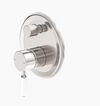 York Shower Mixer With Divertor With White Porcelain Lever