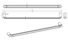 BERLIN Single Towel Rail 600MM