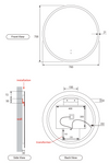 Windsor LED Mirror 700-900mm