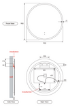 Windsor LED Mirror 700-900mm