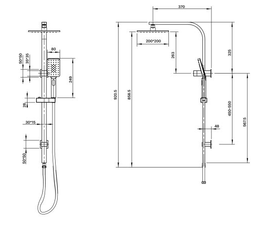 Chai Deluxe Twin Shower System