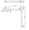 Mecca Care 32MM Wrap Around Corner Grab Rail 600x600MM