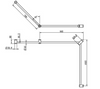 Mecca Care 32MM DDA Toilet Grab Rail Set 45 Degree Continuous 750X965X1025MM