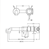 ZenSS316L Wall Basin/Bath Mixer Separate Back Plate 185/230mm Spout