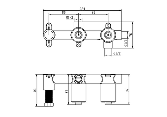 Premium Universal Progressive Shower System Body Only