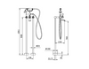 York Freestanding Bath Set With Metal Hand Shower