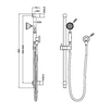 York Shower Rail With Metal Hand Shower