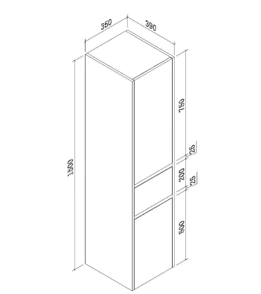 Aspen Wall Hung Tall Boy