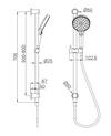 SERENITY RAIL SHOWER