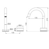 SERENITY PROGRESSIVE BASIN MIXER ARC SPOUT WITH ARABESCATO CORCHIA HANDLE