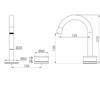 SERENITY PROGRESSIVE BASIN MIXER ARC SPOUT WITH MARQUINA BLACK HANDLE