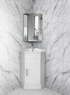 Serin Corner Vanity Cabinet Only
