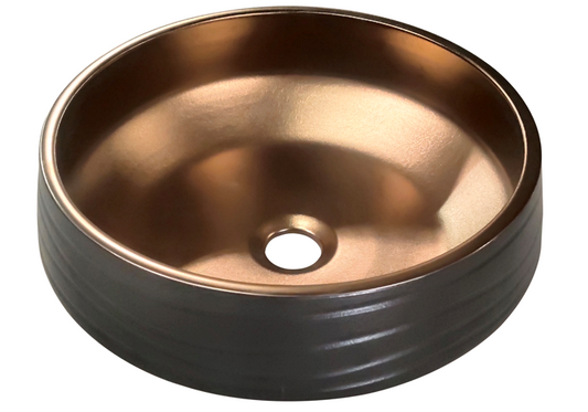 Matte and Copper Art Basin