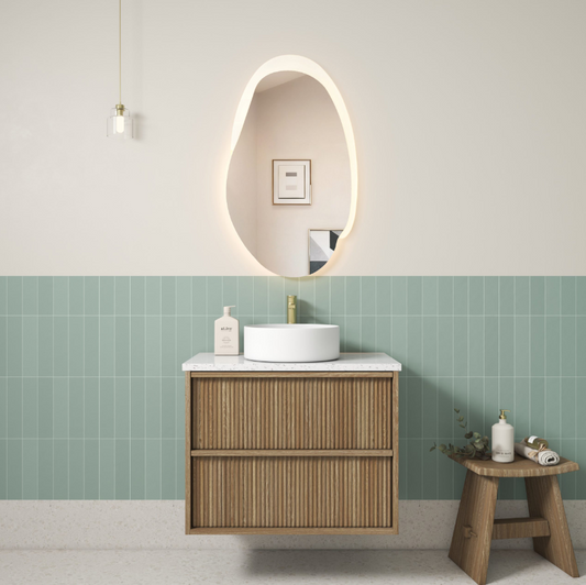 Venetta Fluted Framed Wall Hung Vanity