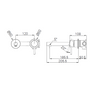 Dolce II Wall Basin/Bath Mixer Separate Back Plate