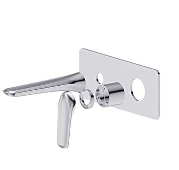 BERLIN SQ WALL BASIN/BATH MIXER WITH SPOUT TRIM KIT