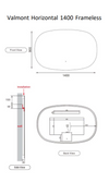 Valmont Hortizontal LED Mirror (1400mm)