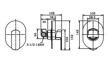 Serina Wall Mixer (Shower/Bath/Wall)