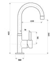 Elle 304 Stainless Steel Sink Mixer