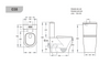 Assist Height Rimless Tornado Toilet Suite
