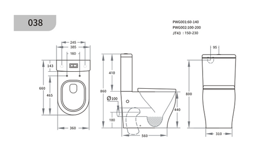 Assist Height Rimless Tornado Toilet Suite
