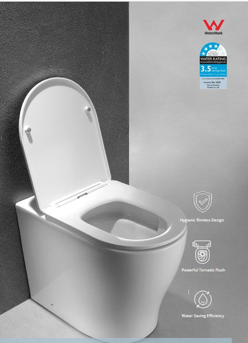 Geberit In-Wall Floor Toilet Suite with Easy Height Floor Pan