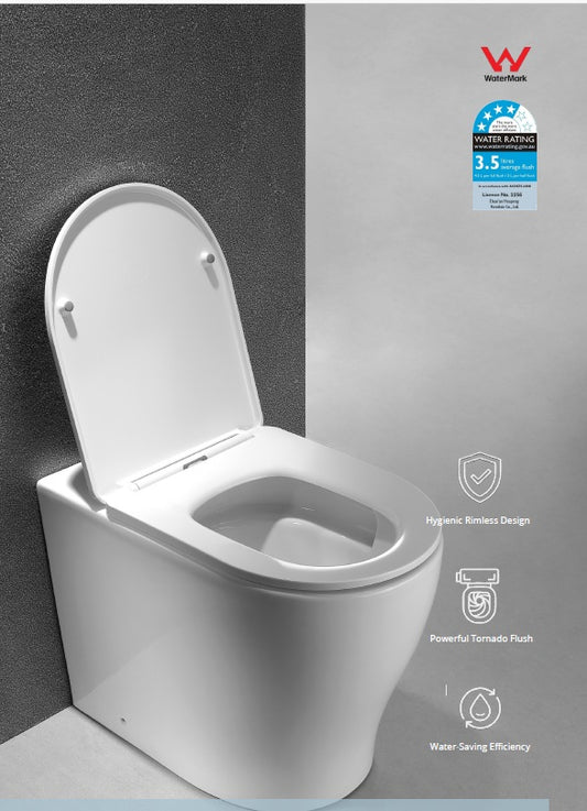 Geberit In-Wall Floor Toilet Suite with Easy Height Floor Pan