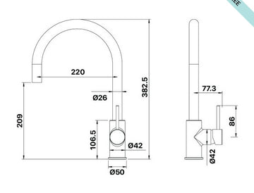 Anise Eco Pull Out Sink Mixer