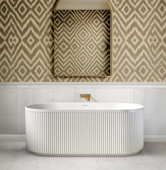 Attica Havana Fluted Bath with Overflow
