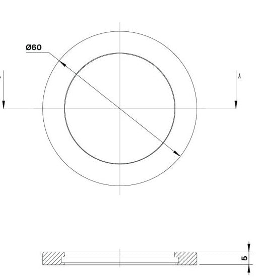 60MM Round Shower Mixer Back Plate