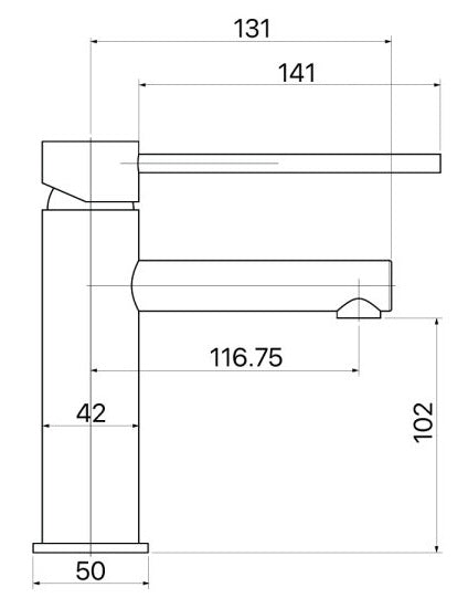 Anise Care Basin Mixer Straight Spout