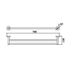 Choice Classic Round Single & Double Towel Rail (Can be cut to size)800mm