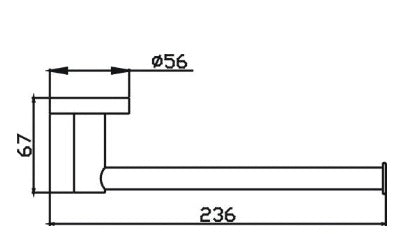 Classic Round Straight hand towel Rail