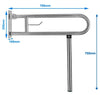 Care Drop Down Foldable Grab Rail with Leg