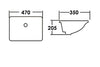 Undermount Square 470x350x205 Basin