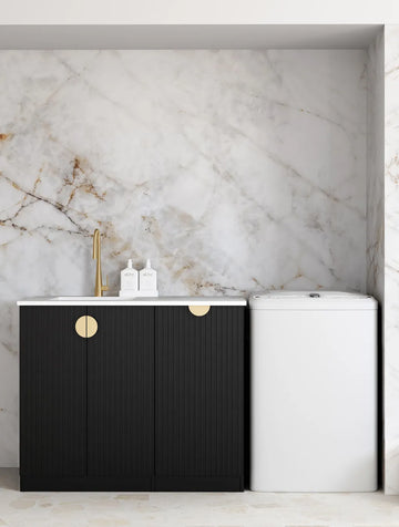Marlo Fluted Laundry Base Cabinet Kit